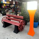 Ver imagem 2 de Torre Iluminada 1,5 Metro Luminária Abajur Chão Jardim Shopping Gourmet Piscina Loja Restaurante Est