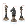 Trio de peças do xadrez decorativas em resina:Chumbo - 2