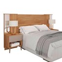 Ver imagem 3 de Cabeceira de Casal Extensível King com 2 Mesas de Cabeceira