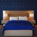 Ver imagem 1 de Cabeceira de Casal Extensível King com 2 Mesas de Cabeceira