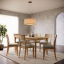 Ver imagem 1 de Conjunto Mesa Rubi com 6 Cadeiras Freijó Madeira Pinus - Finestra