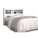 Ver imagem 3 de Cabeceira Lisboa com Prateleiras e Nicho Organizador P/ Cama Box Casal 140 Quarto Casal:branco