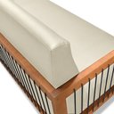 Ver imagem 7 de Poltrona Namoradeira Sala de Estar Pés Madeira Maciça Corda Náutica Preta 160cm Manila Pu Bege G63 -