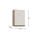 Ver imagem 4 de Armário Aéreo Simples 1 Porta 50cm Greta Bege/Crema