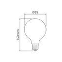 Ver imagem 2 de Lâmpada Led Stella Filamento Balloon Milky G95 7w E27 Bivolt 3000k - Luz Amarela