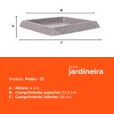 Ver imagem 3 de Prato para Vaso Quadrado Pedra 21 Afort