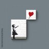 Ballon Girl de Bansky - Quadros ou Placas Modulares com 2 Peças - 1