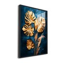 Ver imagem 1 de Quadro Costela de Adao: Moldura Preta Canvas com Vidro/ 40x60