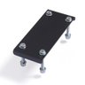 Kit Rolete borracha 185mm com suporte para reboque barco lancha - 4