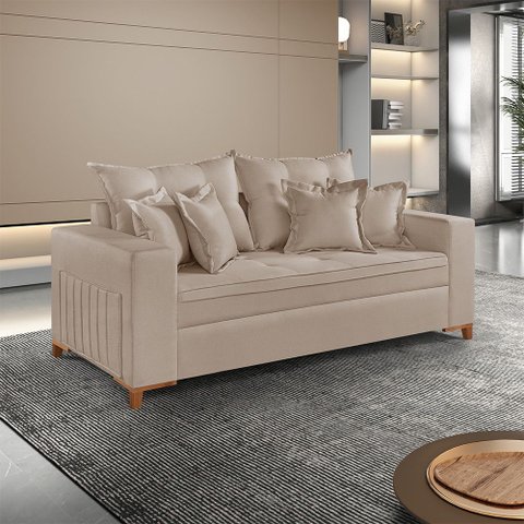 Sofá Martins M-205 Linho 200cm Living Estofados Martins