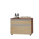 Ver imagem 2 de Gabinete para Banheiro com Rodízio 60cm 2 Gavetas Safira Inferior