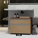 Ver imagem 3 de Gabinete para Banheiro com Rodízio 60cm 2 Gavetas Safira Inferior