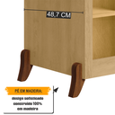 Ver imagem 4 de Penteadeira Camarim com Espelho 2 Portas com Vidro Reflecta e 1 Gavetas com Divisória Star Marrom/Cinamomo