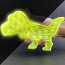Ver imagem 2 de Pop It Brilha no Escuro Fluorescente Dinossauro Fidget Toy Brinquedo Anti Stress Sensorial - Amarelo
