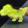 Pop It Brilha no Escuro Fluorescente Dinossauro Fidget Toy Brinquedo Anti Stress Sensorial - Amarelo - 2