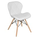 Ver imagem 2 de Kit 4 cadeiras estofadas Charles Eames Eiffel Slim Wood confort Branco