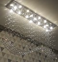 Ver imagem 2 de Lustre Onda, Para Sala de Jantar/Estar Com 1,50 Metros Altura, Base de Inox 1MX20CM