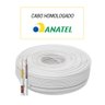 Cabo Coaxial 50m Câmeras- Homologado Anatel 80% Malha-4mm - 2