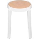 Ver imagem 1 de Banqueta Fitz Baixa Palha Bege com Estrutura Polipropileno Branco 44 Cm - 74414
