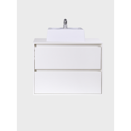 Gabinete para Banheiro com Cuba 80cm Mdf Branco Dubai - On Móveis - 2