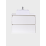 Gabinete para Banheiro com Cuba 80cm Mdf Branco Dubai - On Móveis - 2