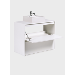 Gabinete para Banheiro com Cuba 80cm Mdf Branco Dubai - On Móveis - 5