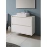 Gabinete para Banheiro com Cuba 80cm Mdf Branco Dubai - On Móveis - 1