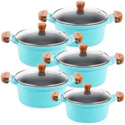 Jogo Panela Azul Antiaderente Cerâmica Javali AM 16 a 24 - 1