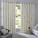 Ver imagem 1 de Cortina Blackout Com Voil 280x230 Corta Luz PVC Sala/Quarto:Creme