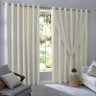 Cortina Blackout Com Voil 280x230 Corta Luz PVC Sala/Quarto:Creme - 1