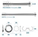 Ver imagem 4 de Sifao Tubo Extensivo Cromado C/ Canopla 70cm - Blukit