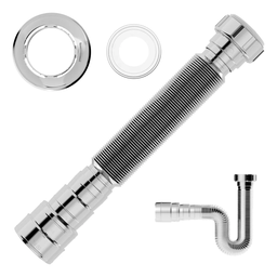 Sifao Tubo Extensivo Cromado C/ Canopla 70cm - Blukit - 3
