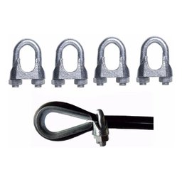 Kit 10 Grampos Clips Cabo De Aço Reparo Aparelho Academia - 1