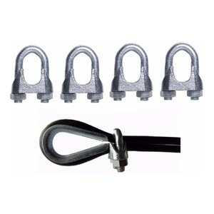 Kit 10 Grampos Clips Cabo De Aço Reparo Aparelho Academia
