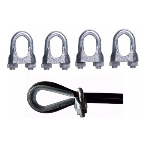 Kit 10 Grampos Clips Cabo De Aço Reparo Aparelho Academia