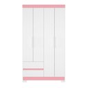 Ver imagem 7 de Guarda-Roupa Infantil 04 Portas e 02 Gavetas Olímpia Branco/Rosa/Azul/Titanium