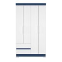 Ver imagem 5 de Guarda-Roupa Infantil 04 Portas e 02 Gavetas Olímpia Branco/Rosa/Azul/Titanium