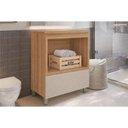 Ver imagem 4 de Gabinete Banheiro Marquesa c/1GAV e Nicho 80cm Greige Nesher