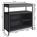 Ver imagem 3 de Armario Gabinete Industrial Banheiro P1038 Grafite Pp Milani Store
