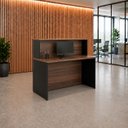 Ver imagem 4 de Balcão de Atendimento para Loja e Recepção Comercial 120x60cm + Cadeira de Escritório Ergonômica