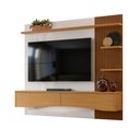 Ver imagem 2 de Painel Home Theater TV até 65 Polegadas 2 Gavetas 3 Prateleiras Sala de Estar