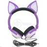 Fone de Ouvido Gatinho Fox Sem Fio Com Led Orelha Gato Dobrável Infantil Microfone H'Maston - Roxo - 6