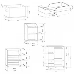 Quarto Infantil Completo Montessoriano 2 Gavetas Branco - Olivar Móveis - 3