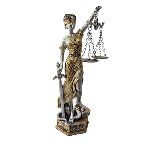 Estátua Deusa/dama da Justiça em Resina