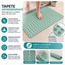 Ver imagem 3 de Tapete de Banheiro Antiderrapante Tpe 68cm x 34cm Verde com Ventosa