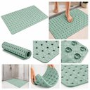 Ver imagem 2 de Tapete de Banheiro Antiderrapante Tpe 68cm x 34cm Verde com Ventosa