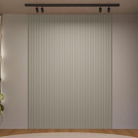 Painel Ripado Modular 1.8 Linea Brasil Branco/Gris Fosco
