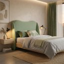 Ver imagem 6 de Cabeceira para Cama Box Solteiro Estofada Persa 90cm com Sapatas Plásticas Linha Premiun Design Orgâ