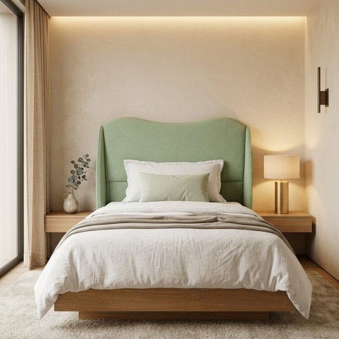 Cabeceira para Cama Box Solteiro Estofada Persa 90cm com Sapatas Plásticas Linha Premiun Design Orgâ