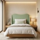 Ver imagem 1 de Cabeceira para Cama Box Solteiro Estofada Persa 90cm com Sapatas Plásticas Linha Premiun Design Orgâ